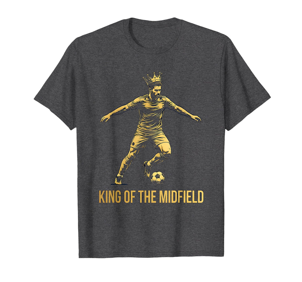 King Midfield Soccer T-Shirt - Minimalist Print for Adults