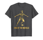 King Midfield Soccer T-Shirt - Minimalist Print for Adults