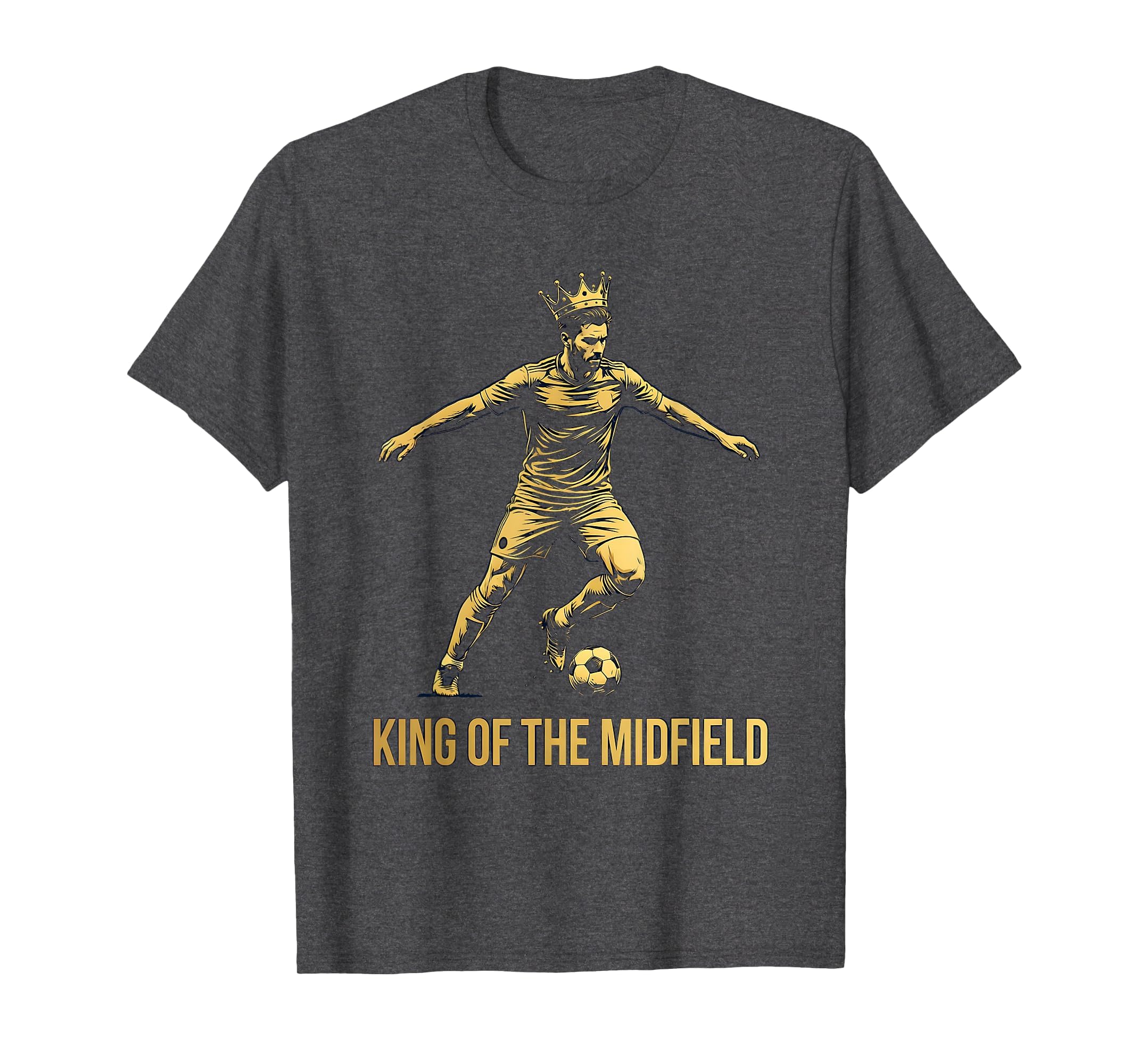 King Midfield Soccer T-Shirt - Minimalist Print for Adults