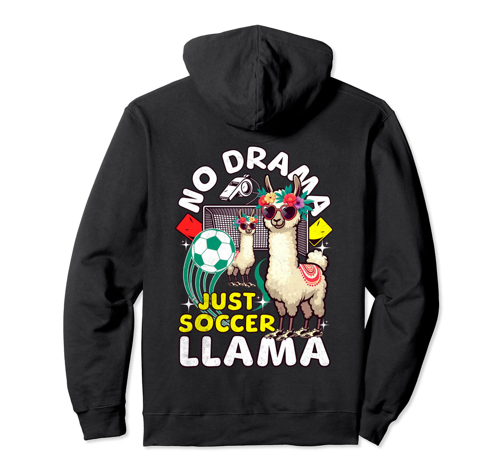 Soccer Llamas Soccer Player Hoodie - Aesthetic Graphic for Adults