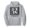 Soccer Sister Soccer Sis Coquette Bow Hoodie - Graphic Print for Adults