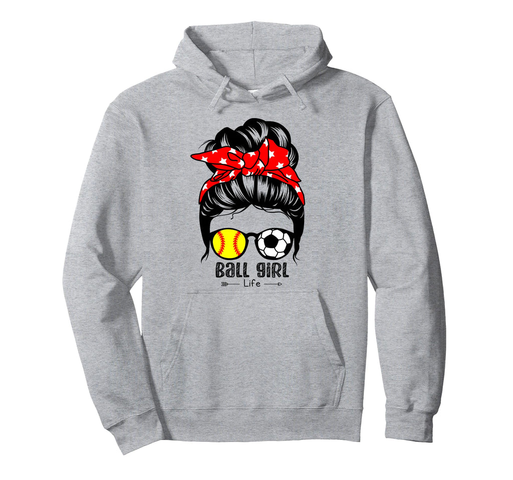Soccer Softball Ball Life Funny Messy Hoodie - Unique Graphic Men Women