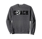 Soccer Coach Funny Football Sweatshirt - Minimalist Print for Adults