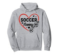 Soccer Nanny Heart Soccer Player Nanny Hoodie - Graphic Print Unisex