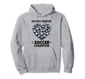 100 Days School Soccer Heart Love Hoodie - Minimalist Print Men Women