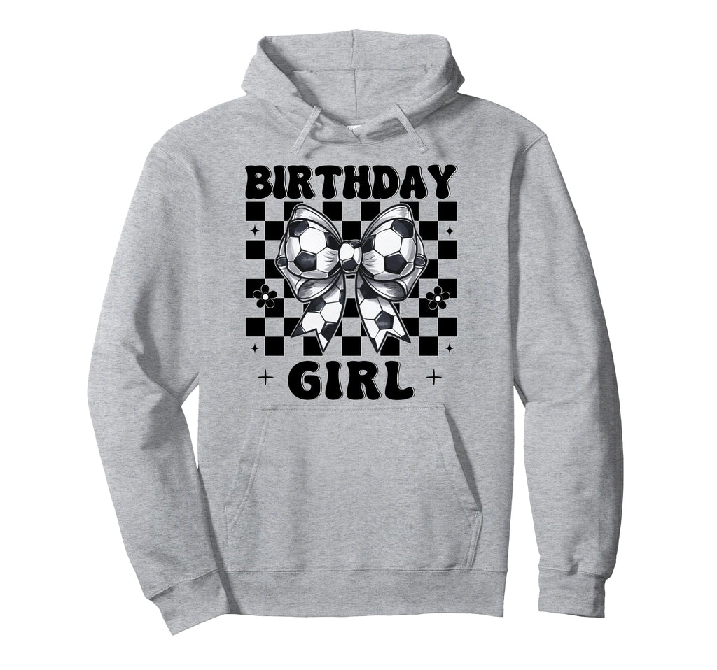 Birthday Soccer Coquette Bow Hoodie - Fun Novelty Design for Adults