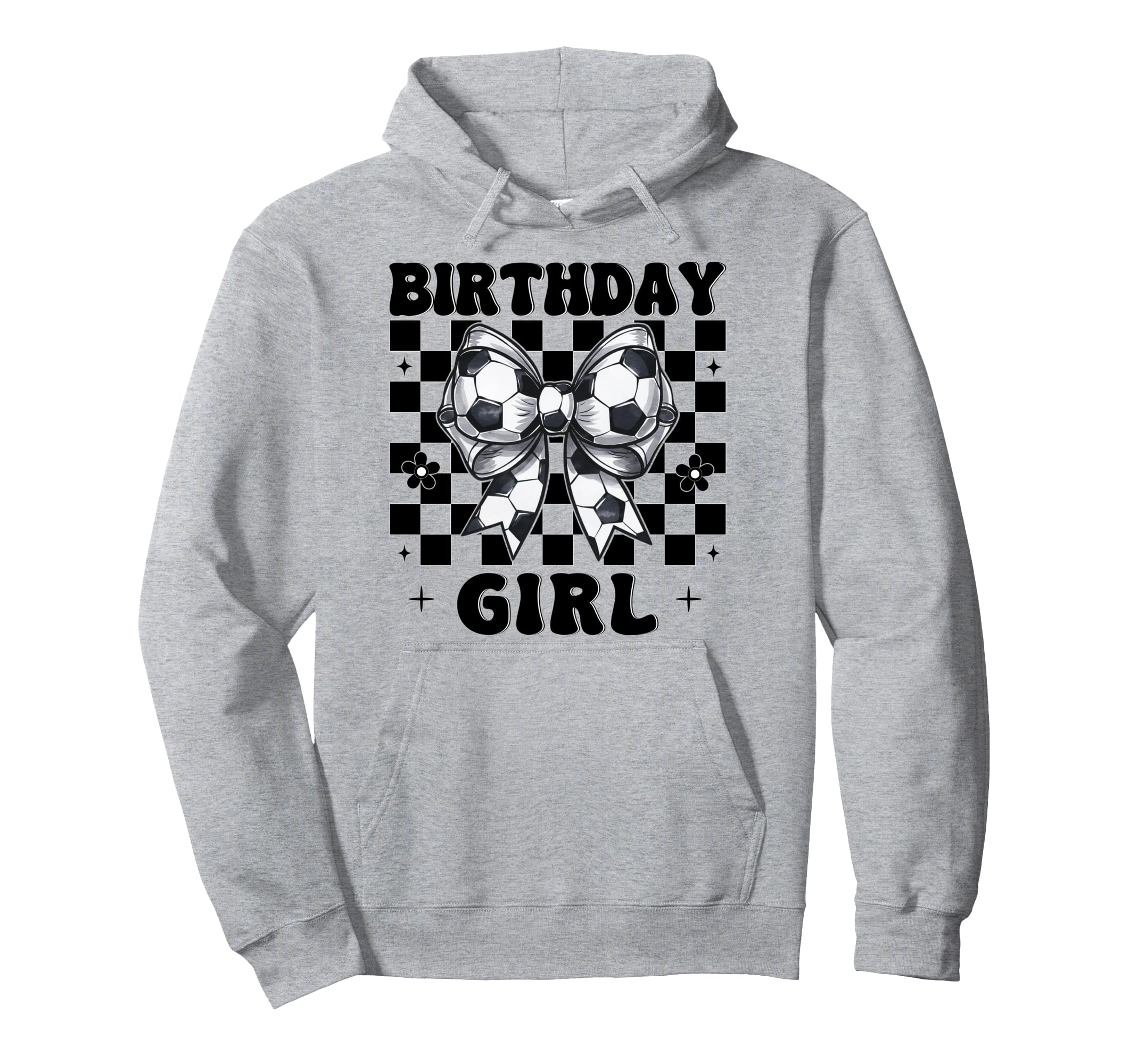 Birthday Soccer Coquette Bow Hoodie - Fun Novelty Design for Adults