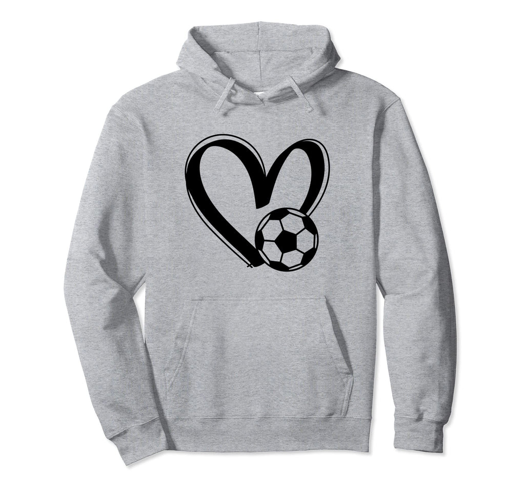 Soccer Ball Heart Hoodie - Novelty Apparel Men Women