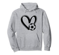 Soccer Ball Heart Hoodie - Novelty Apparel Men Women