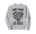 100 Days School Soccer Heart Sweatshirt - Fun Novelty Design Men Women
