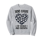100 Days School Soccer Heart Sweatshirt - Fun Novelty Design Men Women