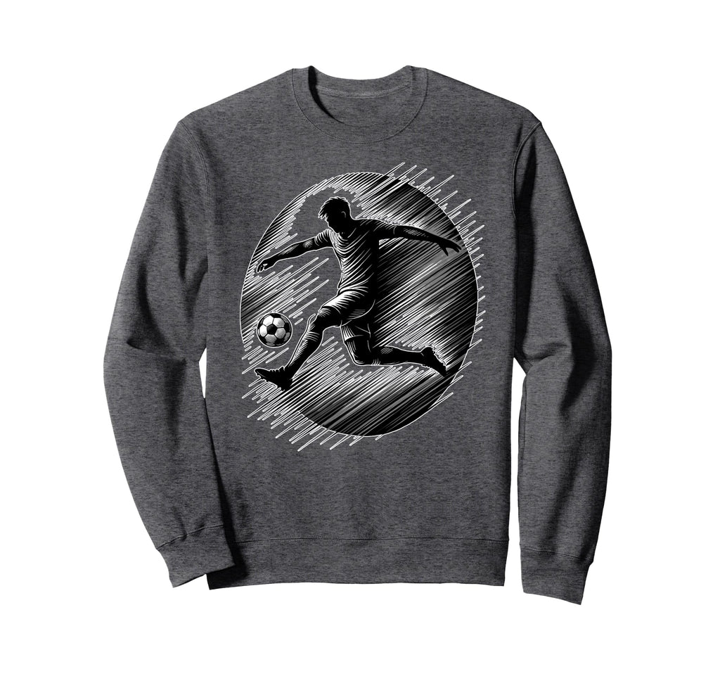 Soccer Motion Teen And Male Athletes Sweatshirt - Unique Graphic Unisex