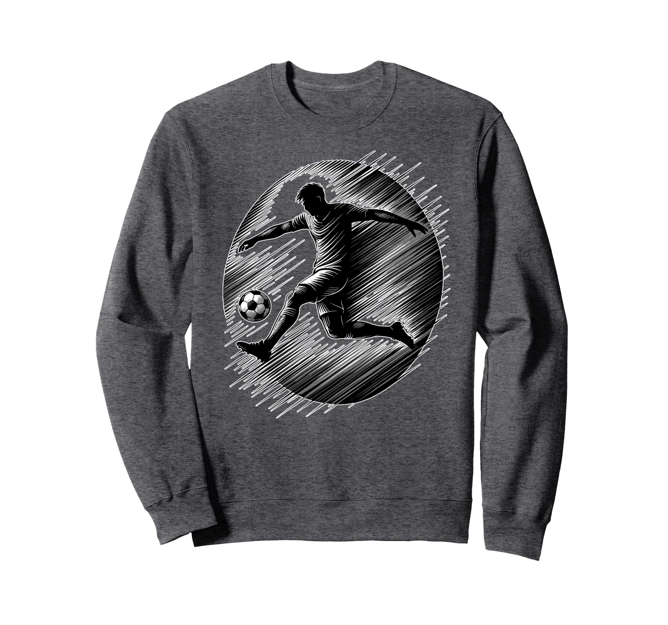 Soccer Motion Teen And Male Athletes Sweatshirt - Unique Graphic Unisex