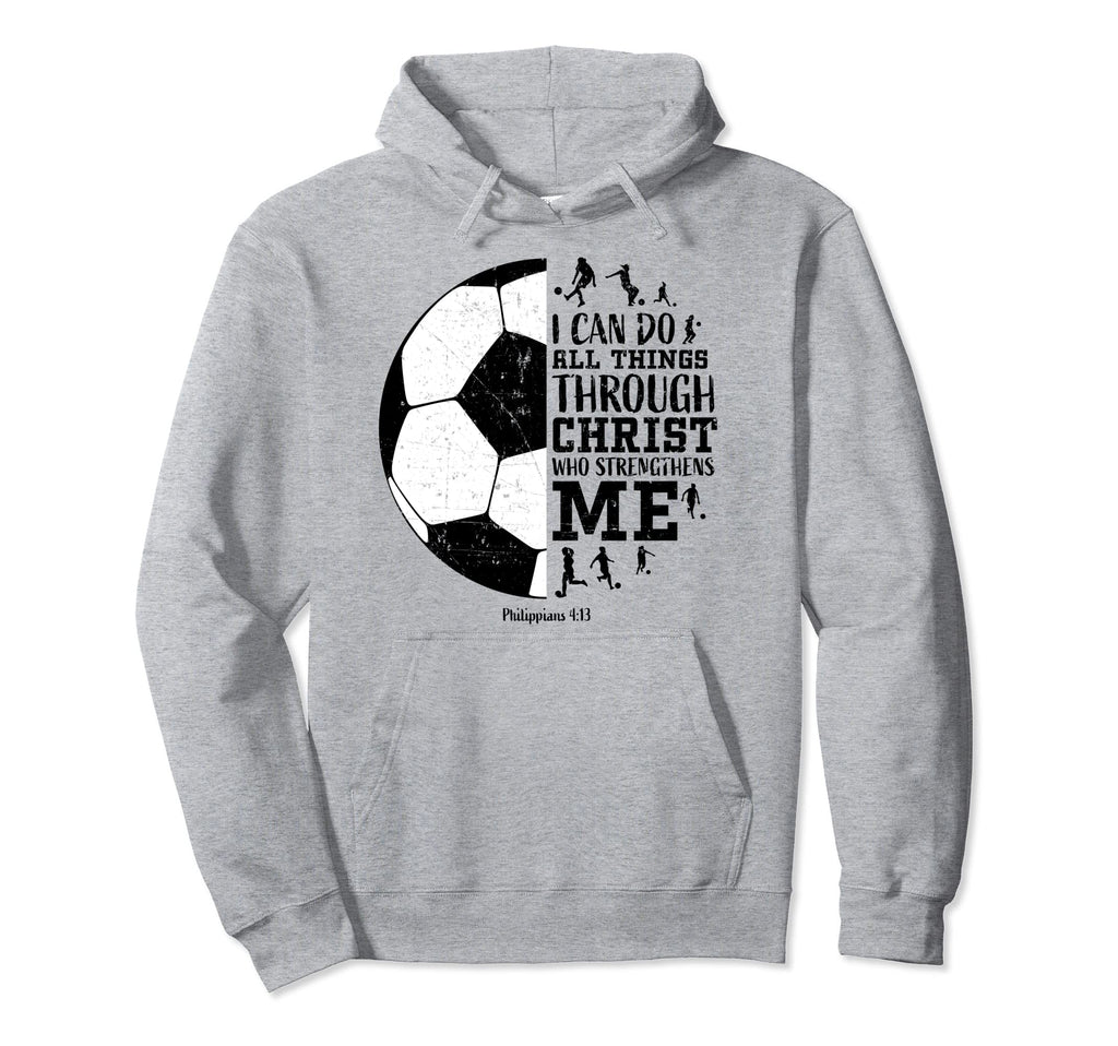 Christian Soccer Gifts Teen Religious Hoodie - Fun Novelty Design Unisex