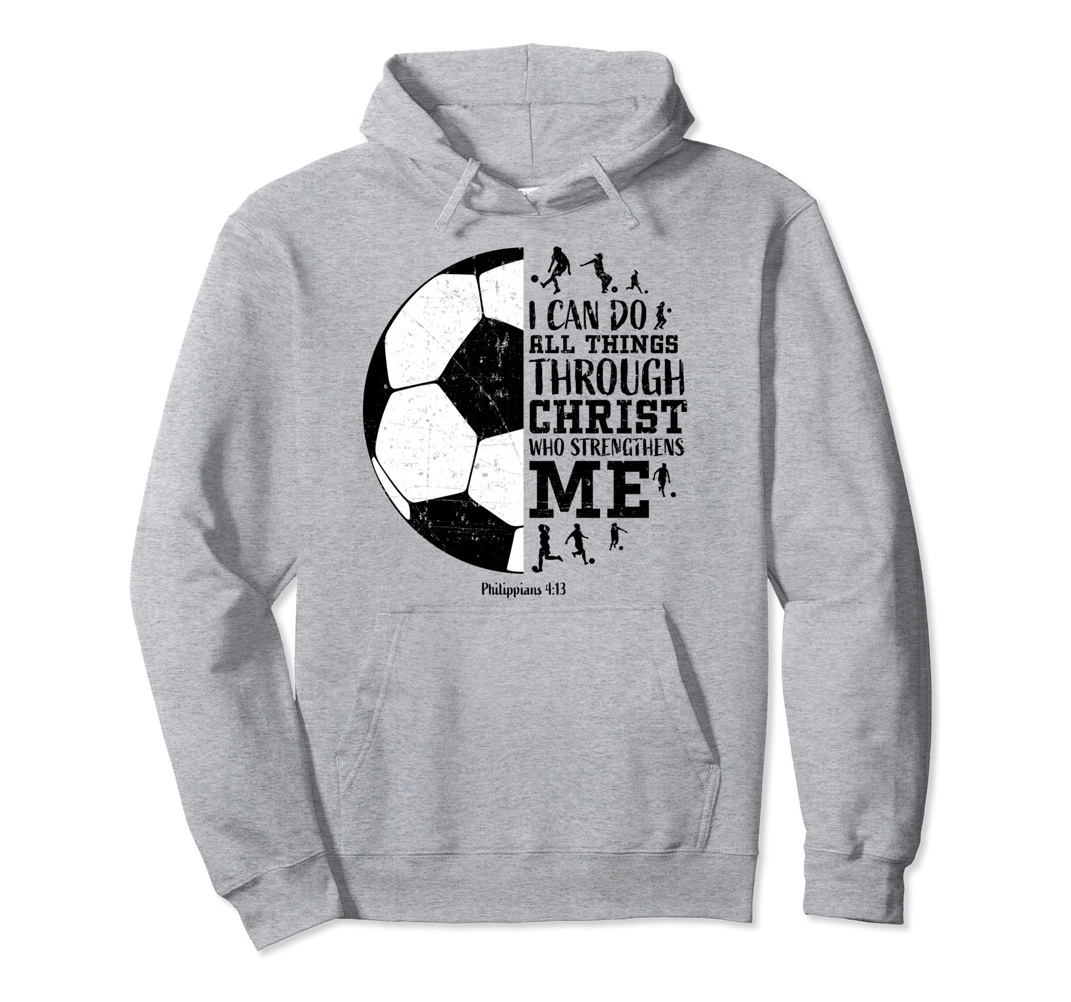 Christian Soccer Gifts Teen Religious Hoodie - Fun Novelty Design Unisex