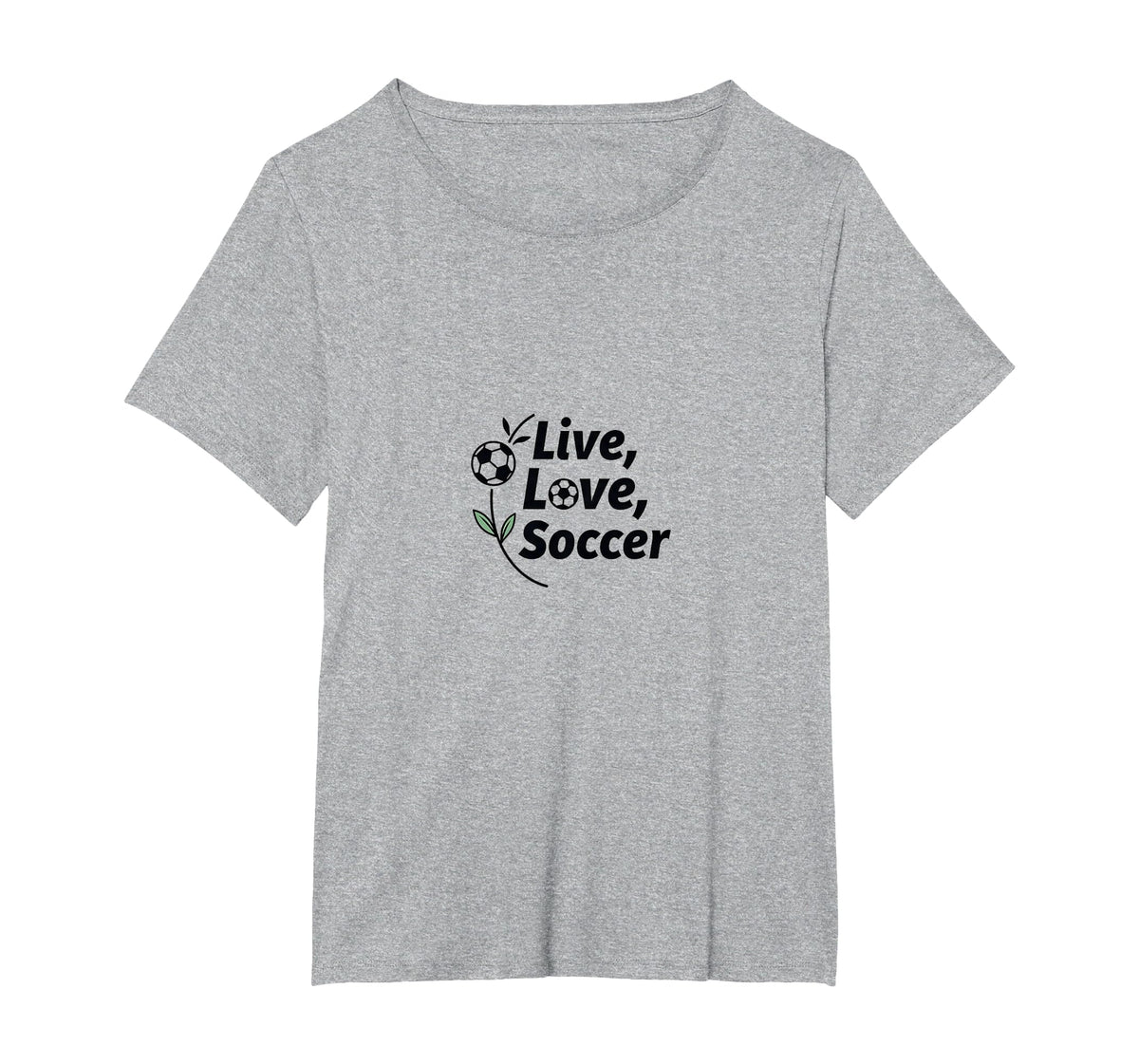 Live Love Soccer Womens Sports Passion T-Shirt - Custom Art Print Unisex