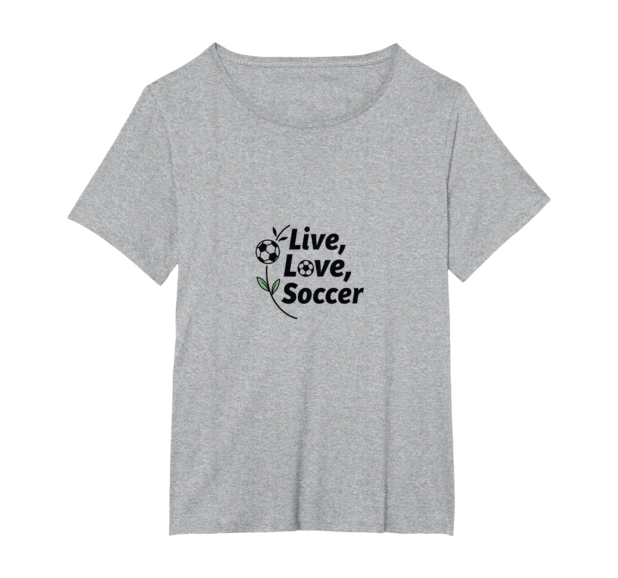 Live Love Soccer Womens Sports T-Shirt - Fun Novelty Design Men Women