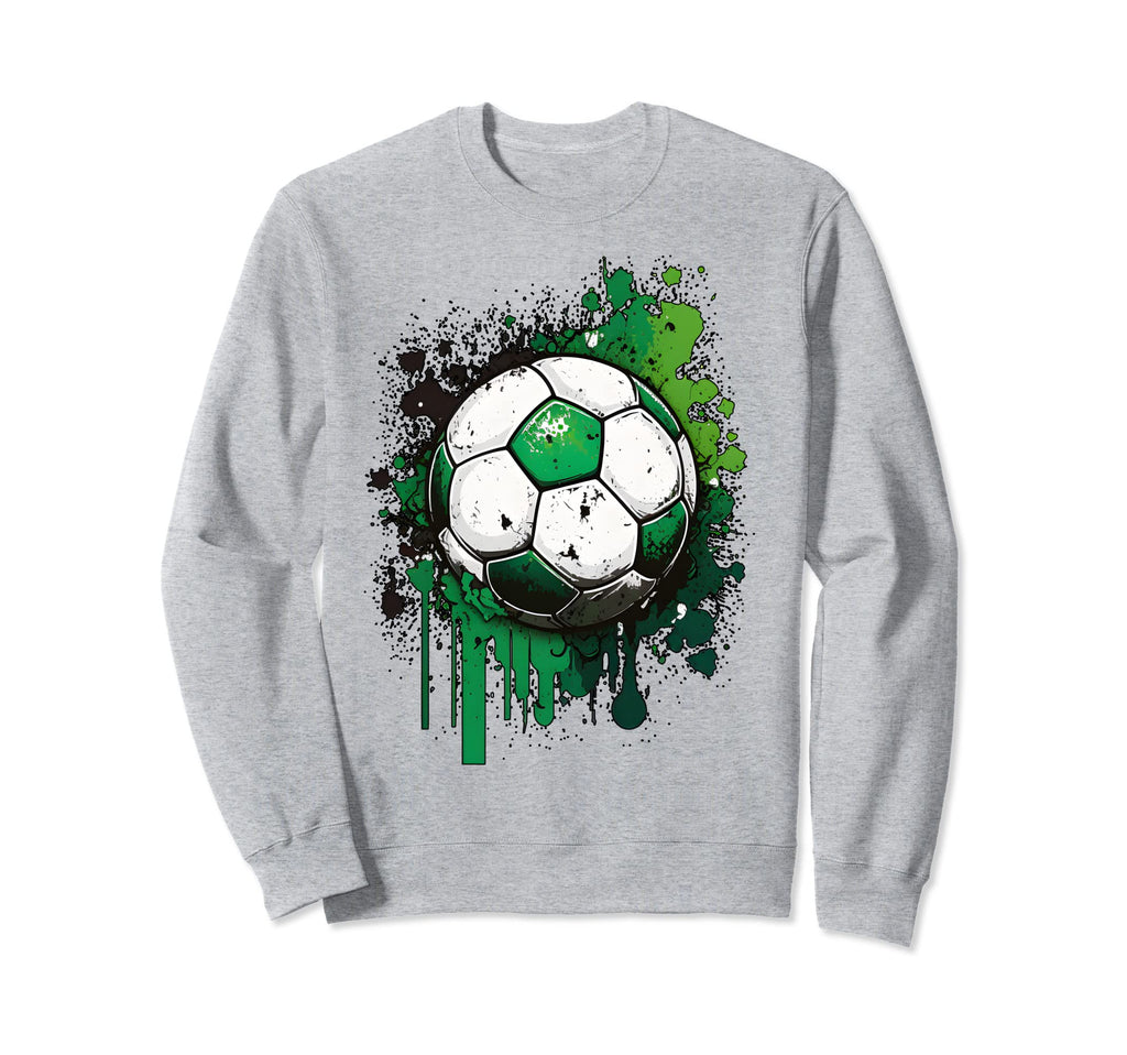 Soccer Ball Shamrock St Sweatshirt - Casual Everyday Wear Men Women