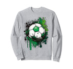 Soccer Ball Shamrock St Sweatshirt - Casual Everyday Wear Men Women