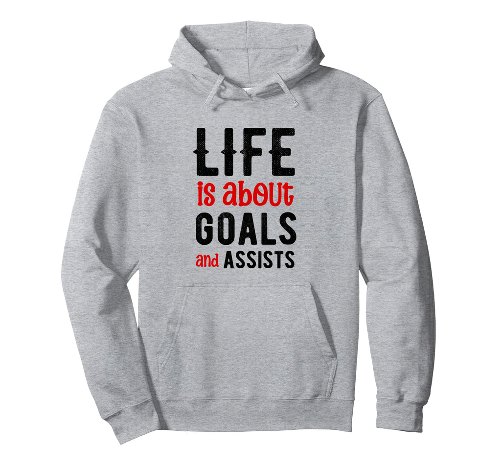 Football Soccer Life Is About Goals Hoodie - Fun Novelty Design for Adults