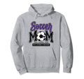 Soccer Mom Purple Soccer Player Hoodie - Casual Everyday Wear Men Women
