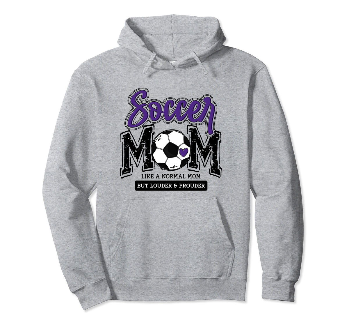 Soccer Mom Purple Soccer Player Hoodie - Casual Everyday Wear Men Women