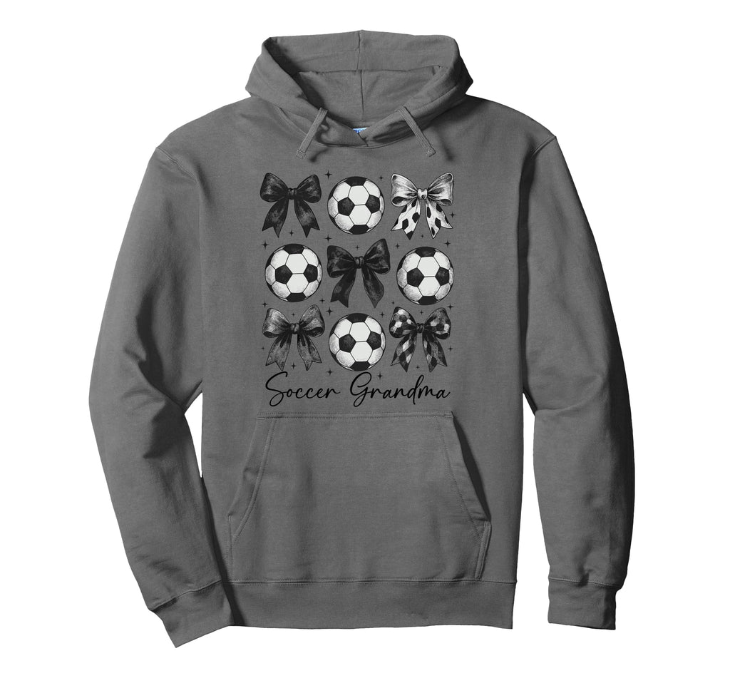 Soccer Grandma Funny Coquette Bow Soccer Hoodie - Custom Art Print Unisex