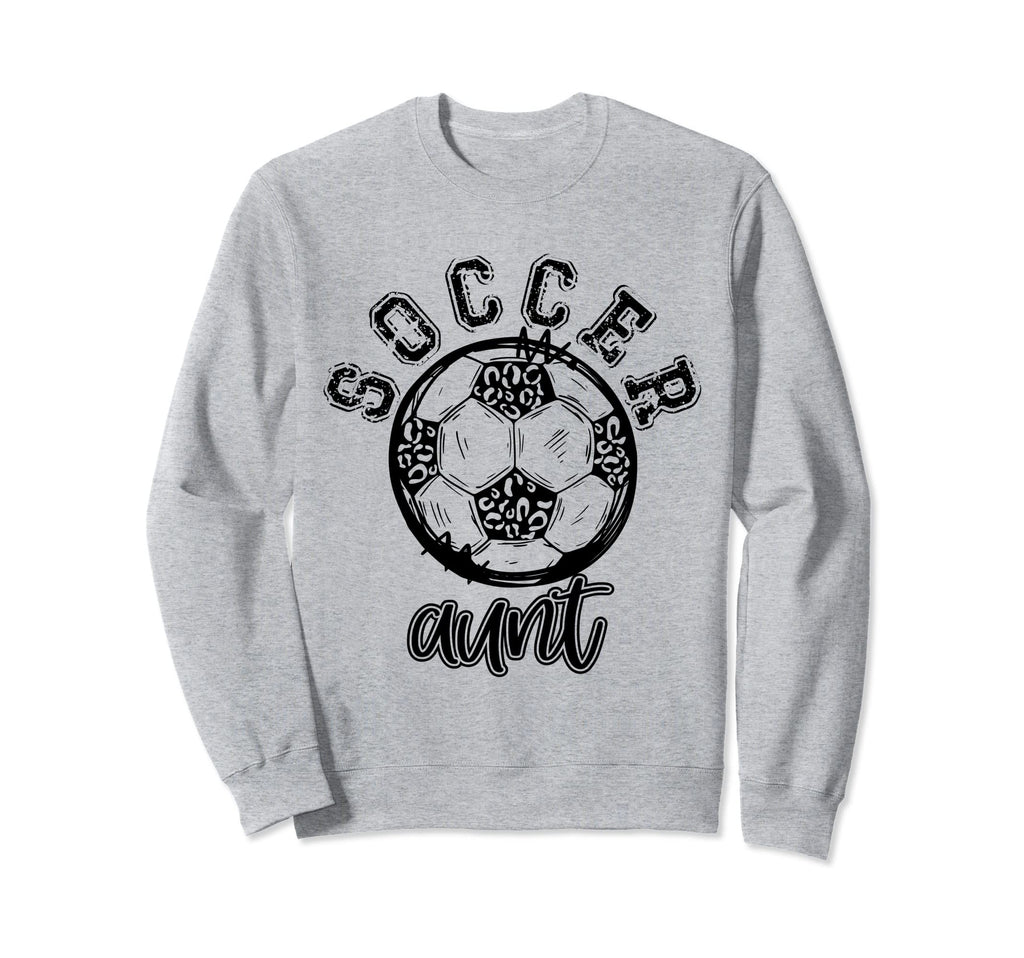Soccer Aunt Leopard Cheetah Trendy Sweatshirt - Custom Art Print Men Women