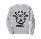 Soccer Aunt Leopard Cheetah Trendy Sweatshirt - Custom Art Print Men Women