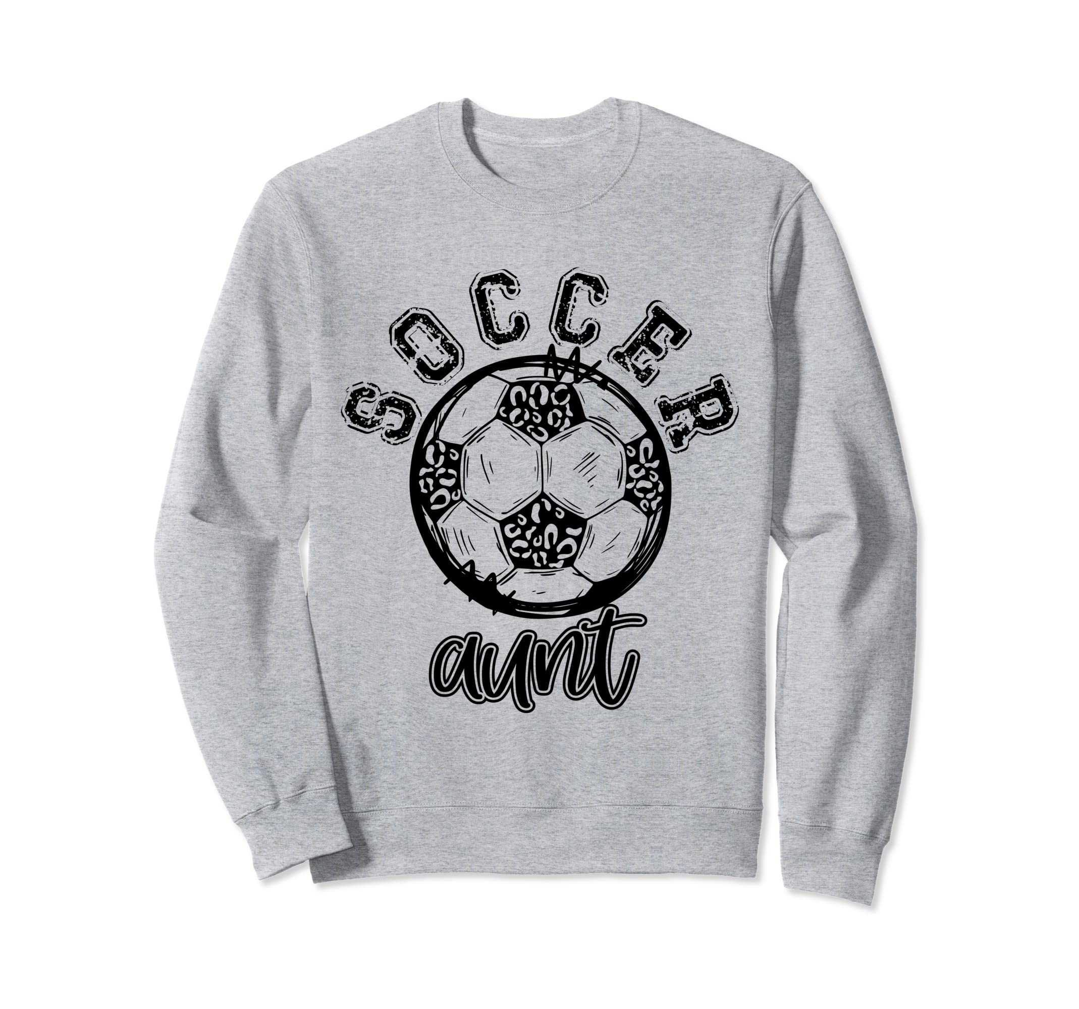 Soccer Aunt Leopard Cheetah Trendy Sweatshirt - Custom Art Print Men Women