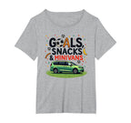 Goals Snacks Minivans Soccer Mom Life T-Shirt - Unique Graphic Unisex