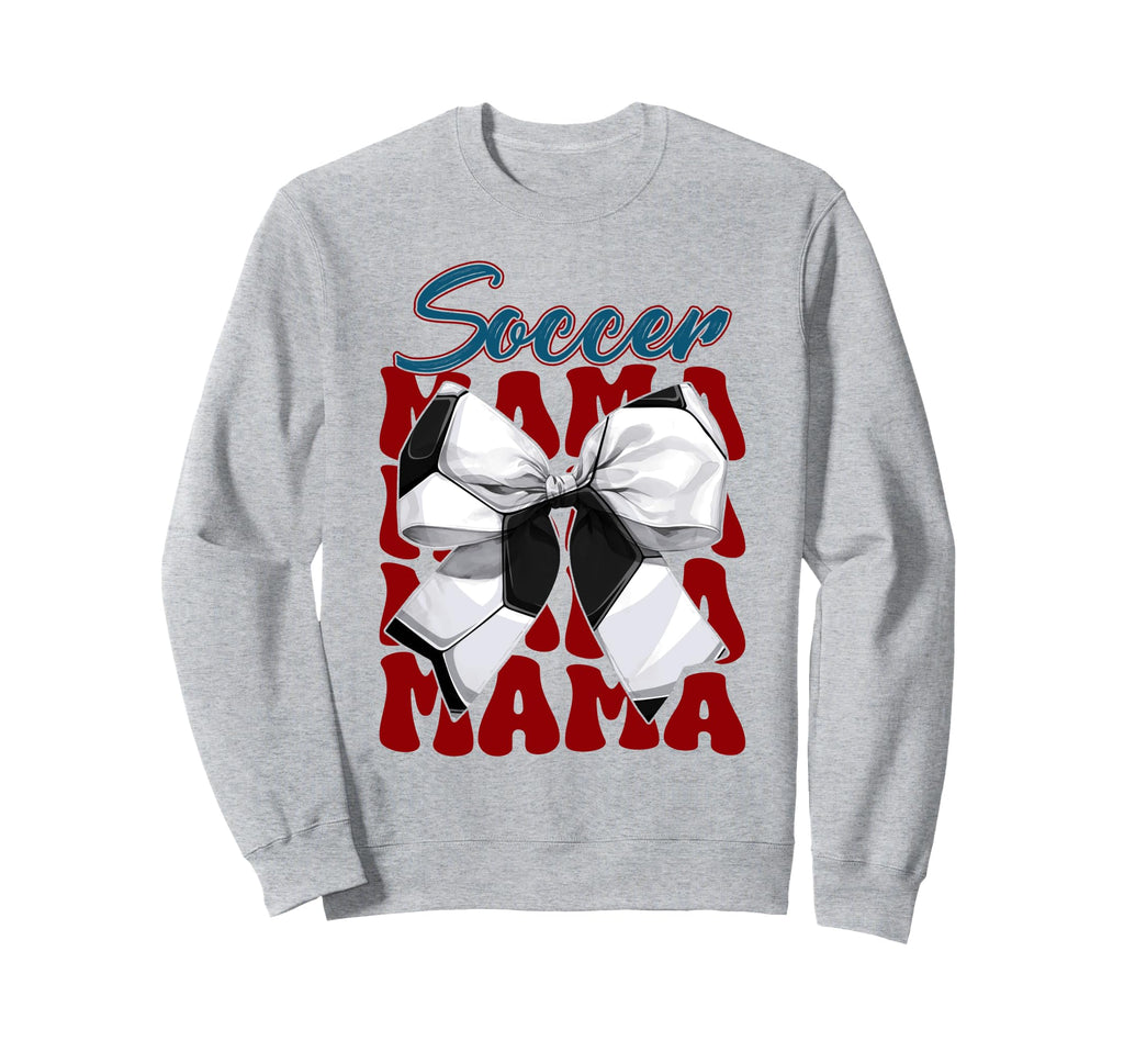 Soccer Mama Bow Soccer Mom Mommy Sweatshirt - Aesthetic Graphic Men Women