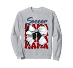 Soccer Mama Bow Soccer Mom Mommy Sweatshirt - Aesthetic Graphic Men Women