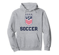 United States Soccer Icon Gray Uswnt Hoodie - Fun Novelty Design Men Women
