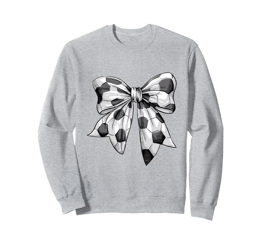 Coquette Bow Soccer Ball Mom Life Sweatshirt - Unique Graphic for Adults