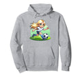 Soccer Blonde Playing Soccer Hoodie - Graphic Print Unisex