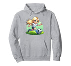 Soccer Blonde Playing Soccer Hoodie - Graphic Print Unisex