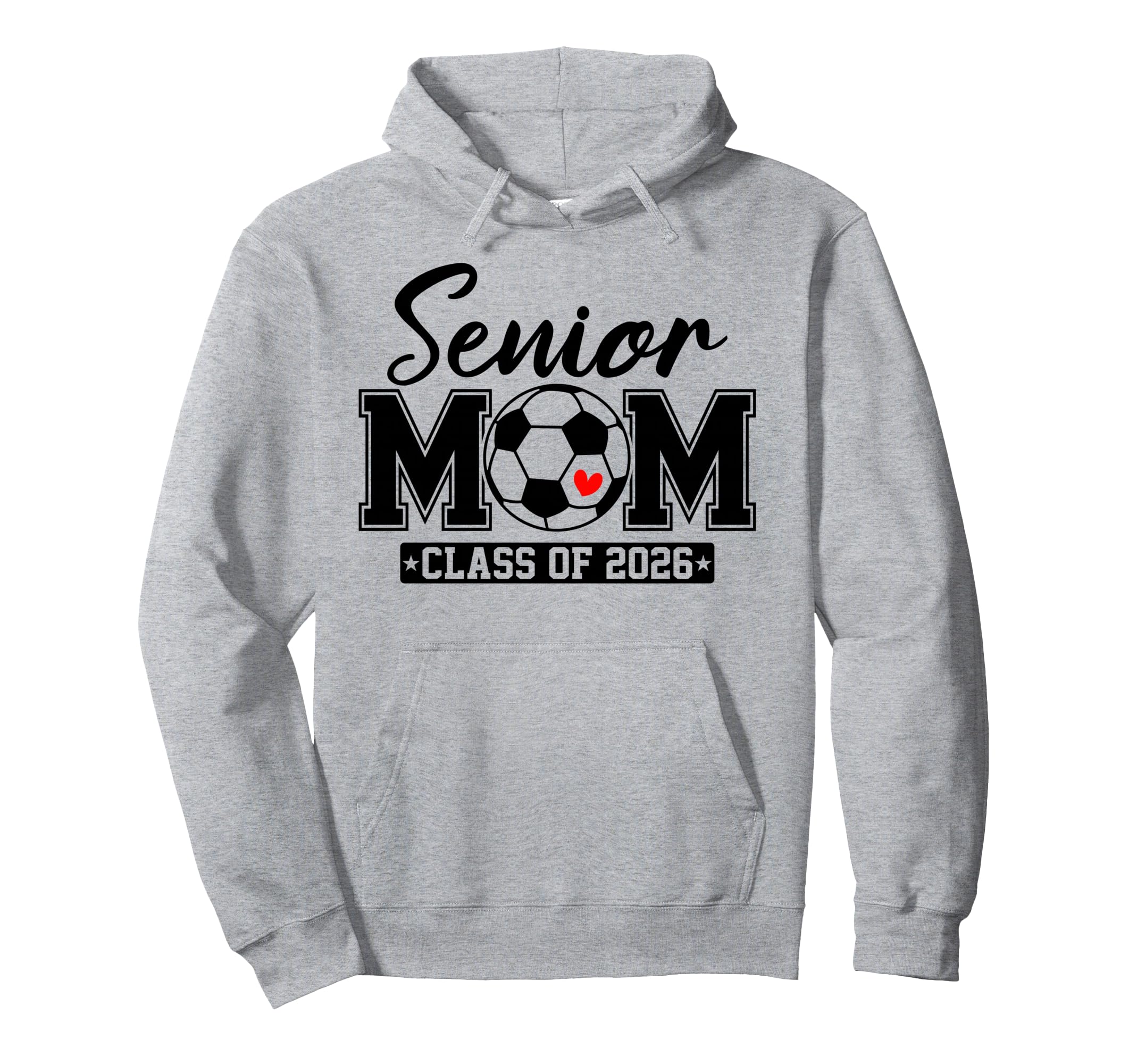 Senior Mom Class 2026 Soccer Mom Hoodie - Graphic Print for Adults