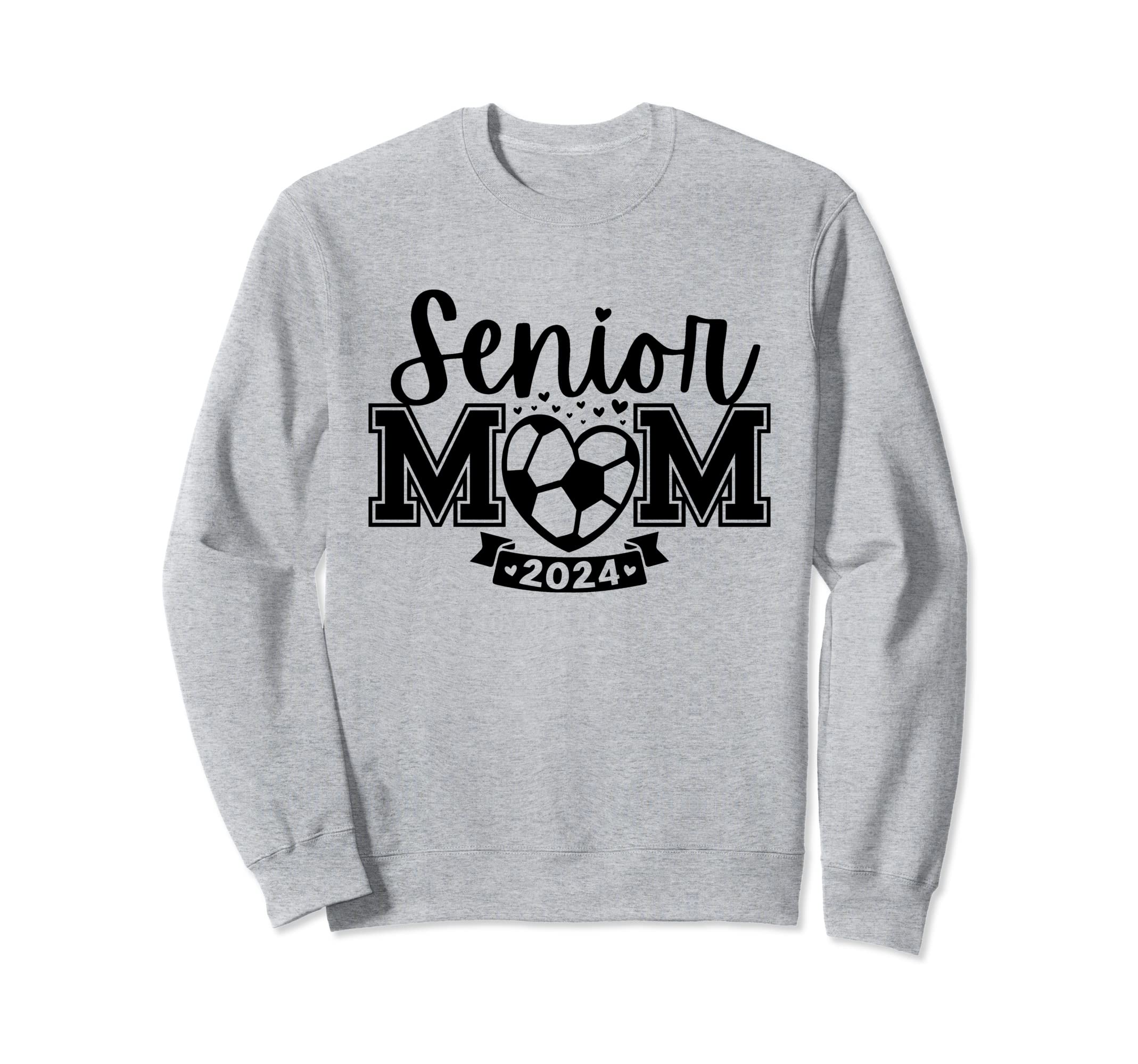Senior Soccer Mom Class 2024 Player Sweatshirt - Trendy Graphic for Adults