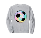 Tie Dye Soccer Player Coach Fan Sweatshirt - Unique Graphic for Adults