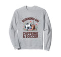 Running Caffeine Soccer Mom Sweatshirt - Custom Art Print for Adults