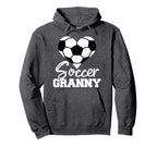 Soccer Granny Heart Funny Heartfelt Hoodie - Aesthetic Graphic for Adults
