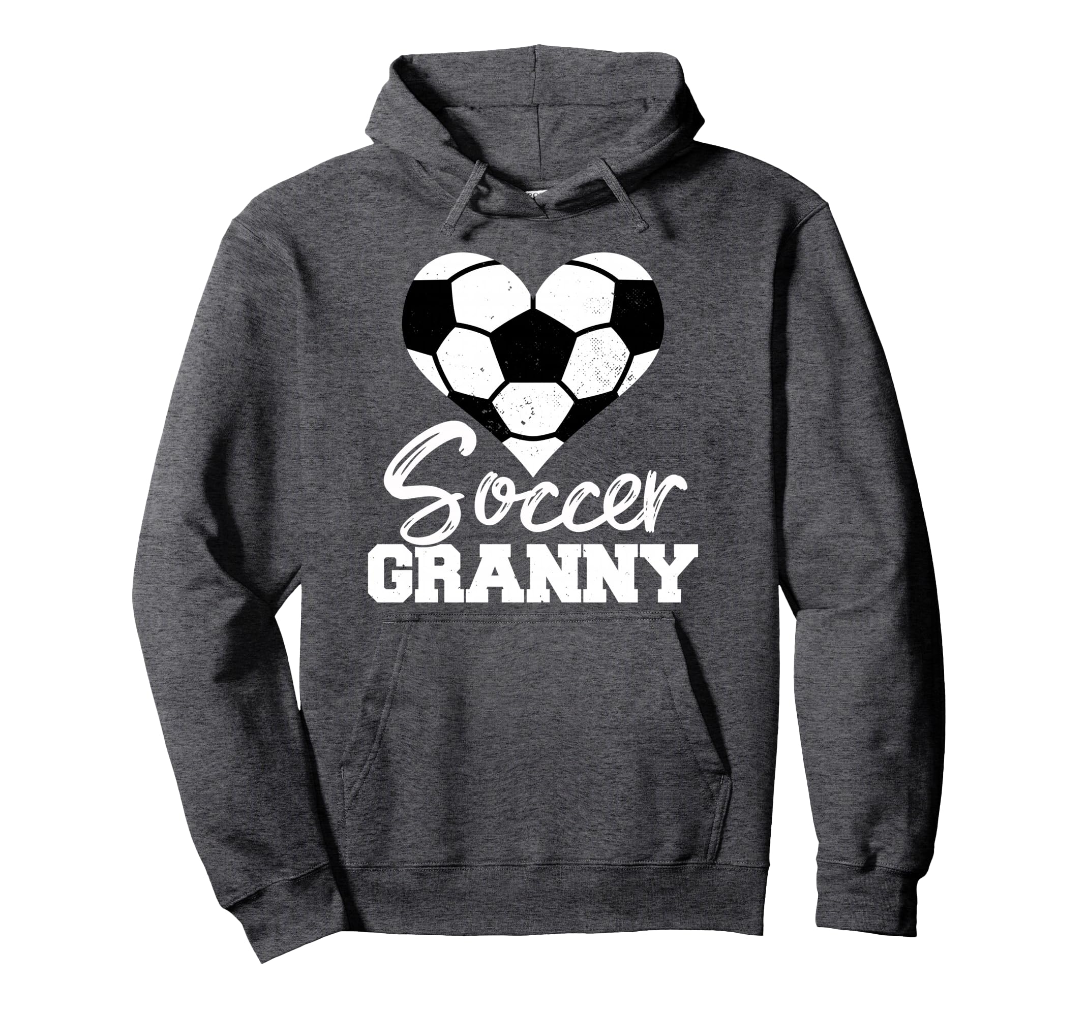 Soccer Granny Heart Funny Heartfelt Hoodie - Aesthetic Graphic for Adults
