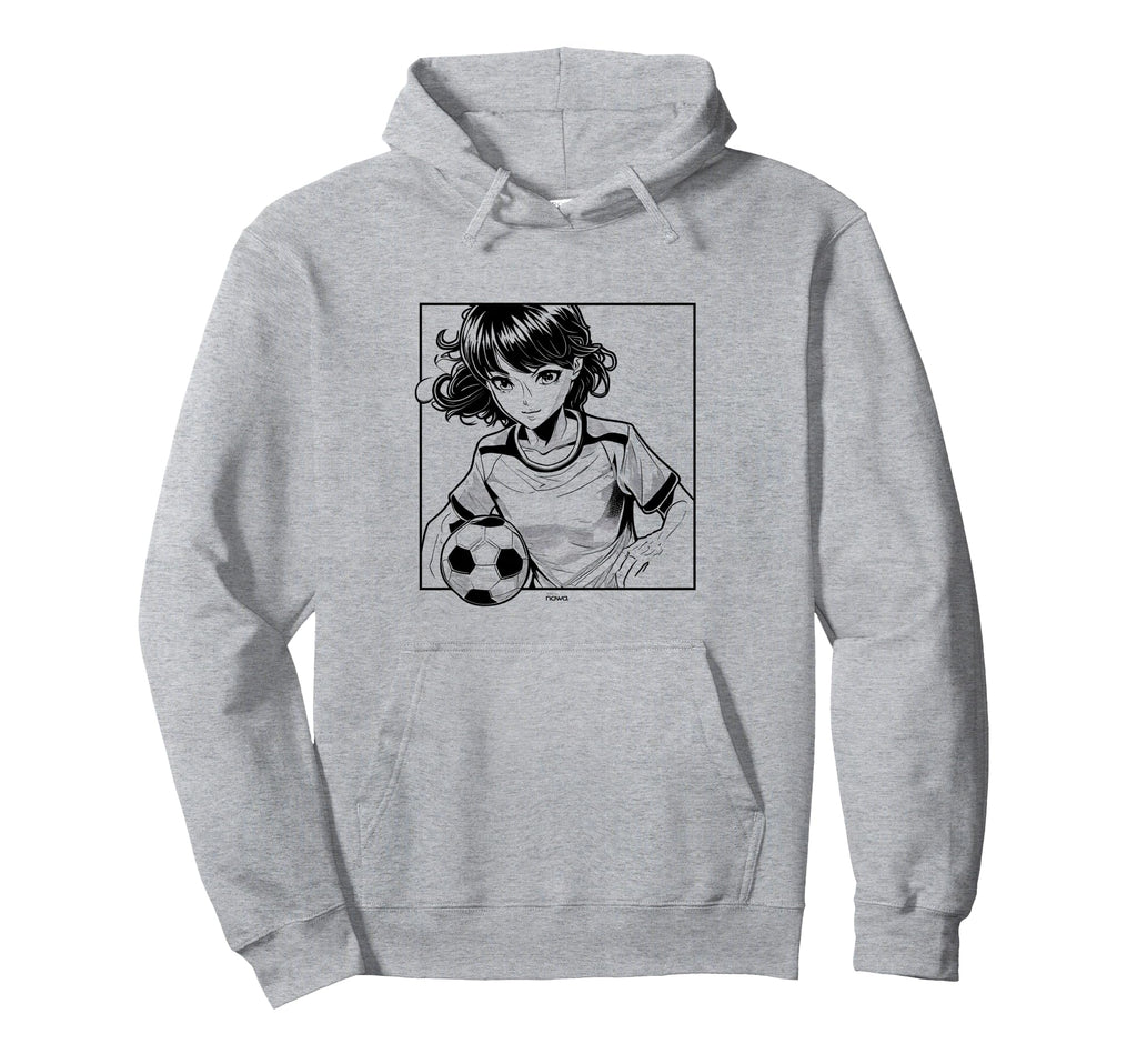 Funny Manga Comic Soccer Football Hoodie - Minimalist Print Men Women
