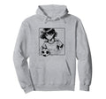 Funny Manga Comic Soccer Football Hoodie - Minimalist Print Men Women