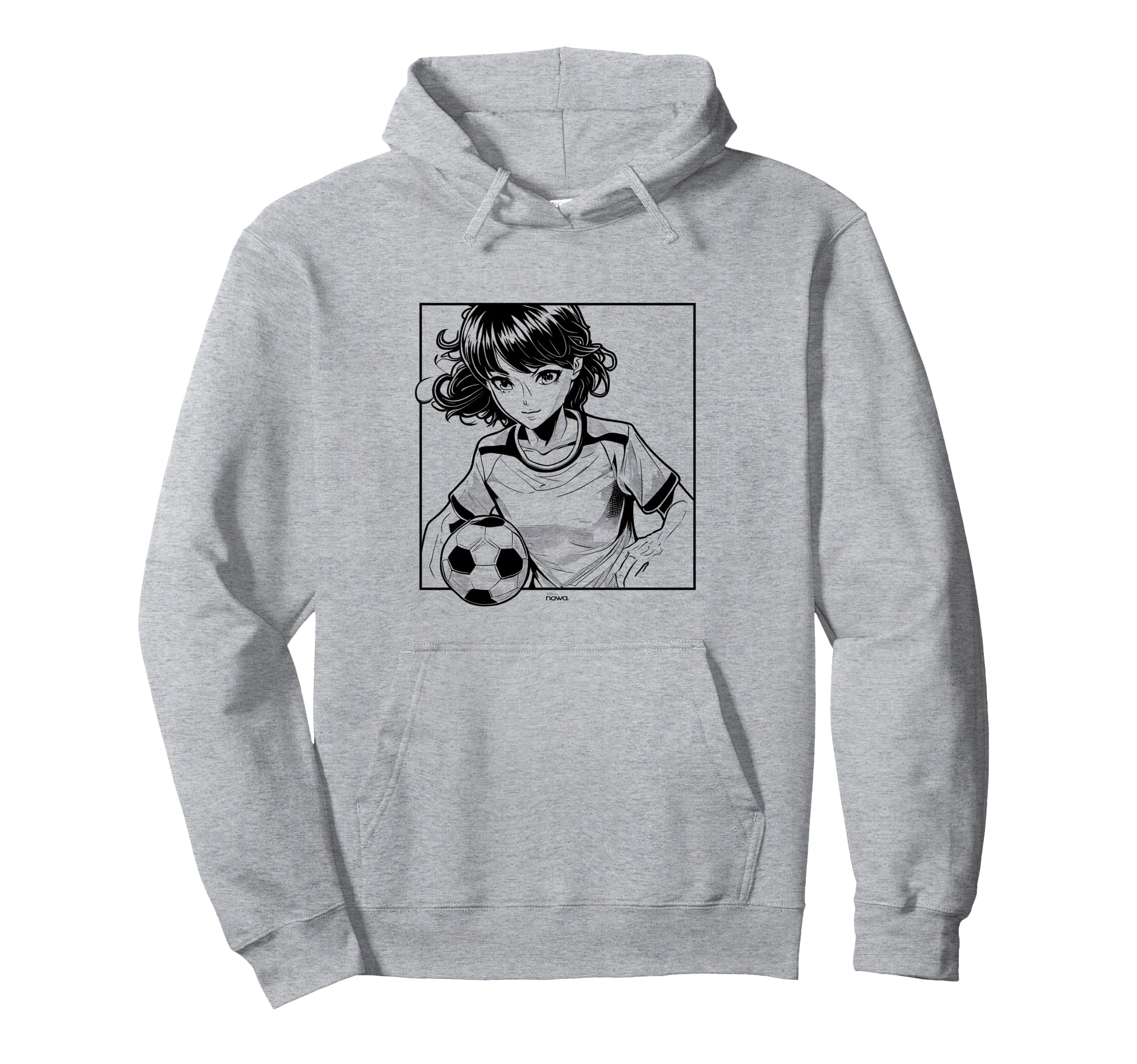 Funny Manga Comic Soccer Football Hoodie - Minimalist Print Men Women