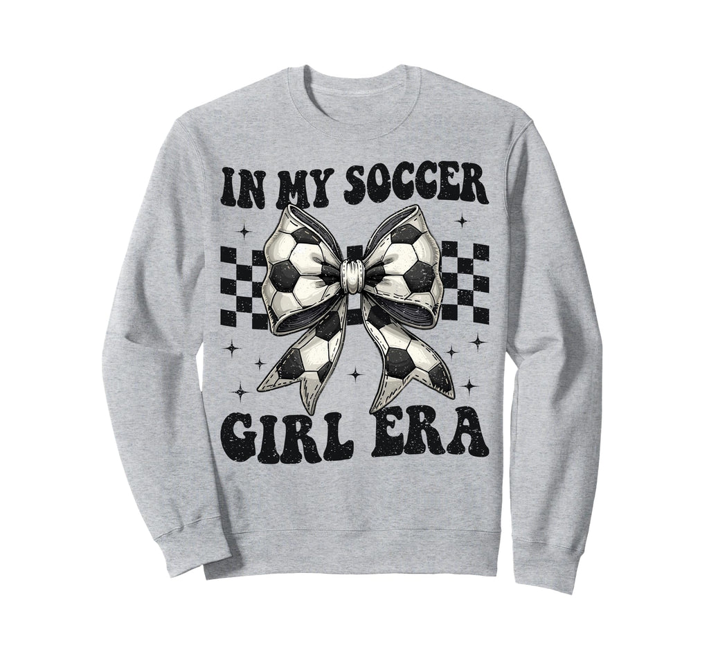 My Soccer Era Coquette Bow Soccer Sweatshirt - Novelty Apparel for Adults