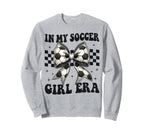 My Soccer Era Coquette Bow Soccer Sweatshirt - Novelty Apparel for Adults