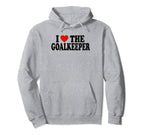 I Heart Love Goalkeeper Hoodie - Minimalist Print for Adults