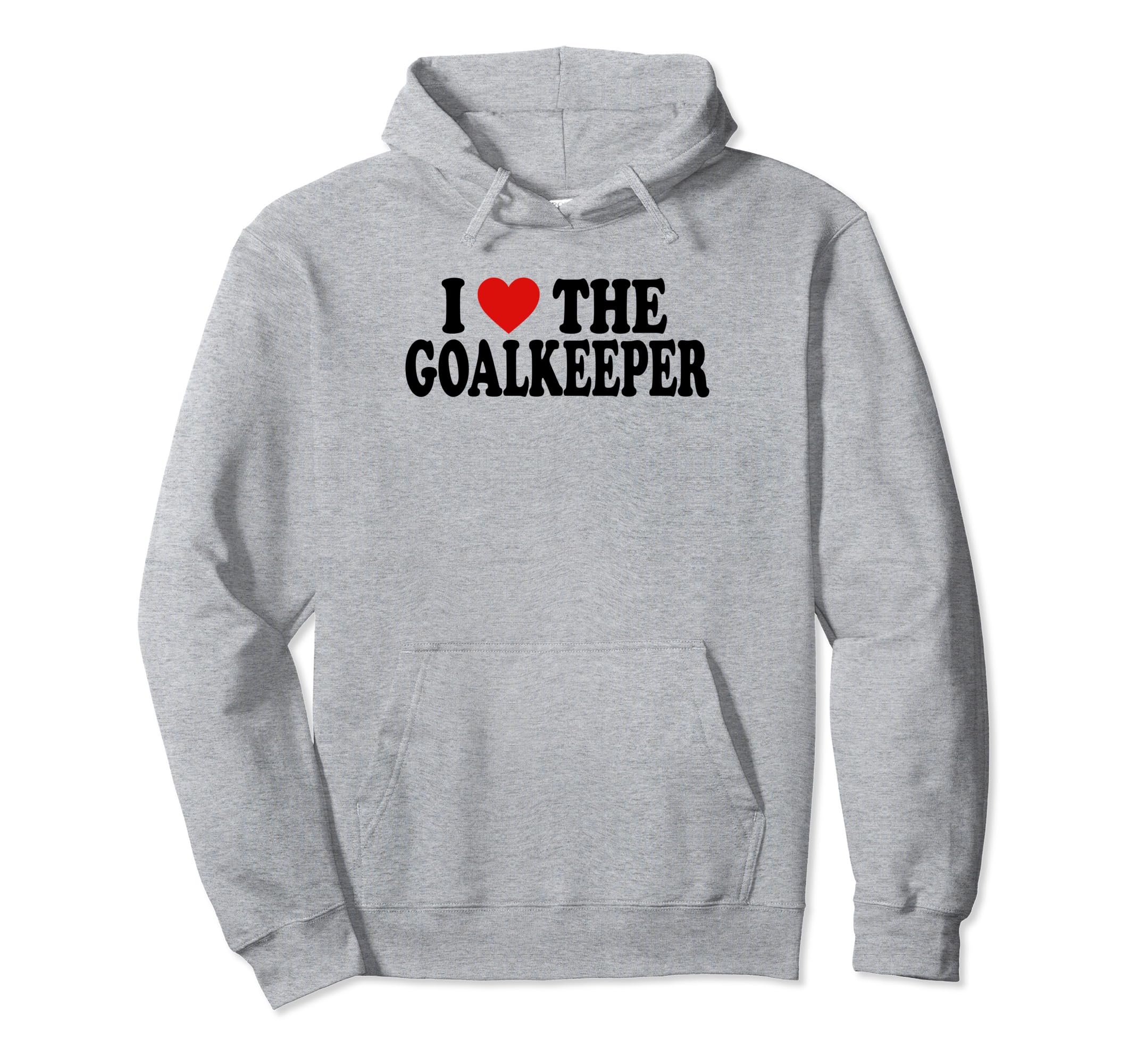 I Heart Love Goalkeeper Hoodie - Minimalist Print for Adults